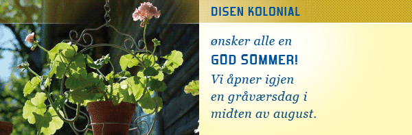 Disen Kolonial &oslash;nsker alle en god sommer!